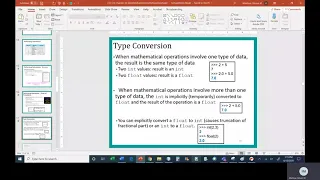 Python Chapter 2 Class 2 Part 1 Mathematical Operations