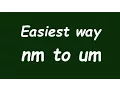 Lagu Convert Nanometer to Micrometer (nm to um) - Formula, Example, Solution