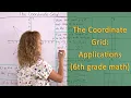 The coordinate grid word problems applications 6th grade math