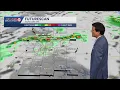 A few Storms showers cooler air for our Sunday