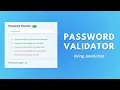 How to Build a Password Checker with Password Button HTML CSS JavaScript Tutorial