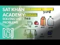 SAT Khan Academy Solving Units Problems