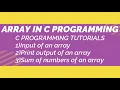 Sum of the numbers of Array in C