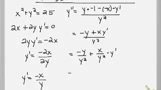 2nd Derivative with Implicit Differentiation