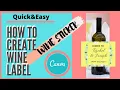 How to Create Wine Label with Canva Canva Free Template