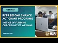 FY25 Second Chance Act Grant Programs Notice of Funding Opportunities Webinar