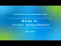 Strategic Operating Plan Goal 4 Talent Management