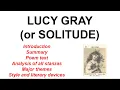 Lucy Gray by William summary analysis themes devices