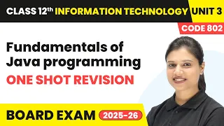 Chapter 3 40 One Shot Revision Fundamentals of Java programming Introduction to Java Object C