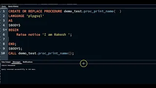 How to create simple PostgreSQL Procedure with example PostgreSQL Simple Procedure VD