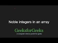 Noble integers in an array GeeksforGeeks