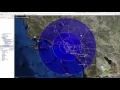 Find a radius around a point on Google Maps