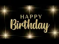 4K NO Sound-Gold Happy Birt ay Banner