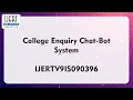 College Enquiry Chat-Bot System