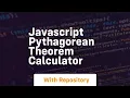 Javascript pythagorean theorem calculator