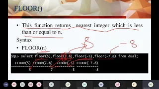 L-18 Numeric functions in Oracle