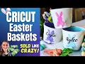 Cricut Tutorial Personalized Easter Baskets with Flocked Vinyl Easy DIY Gift Idea