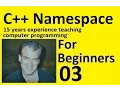 C Namespace for Beginners Part 3 of 10 CLASS INSIDE NAMESPACE