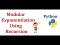 Modular Exponentiation Using Recursion Data Structures