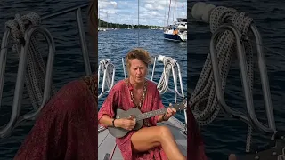 Playing Kiss Me on the Ukelele #love #music #ukelele #travel#solosailing #sailingadventures #tonga