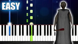 Granny Horror Game Theme EASY Piano Tutorial By PlutaX 