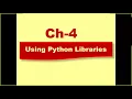 XII CS Using Python Libraries Part-1 15-04-21