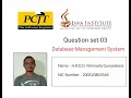 Question Set 03 Database Management System Java Institute
