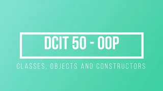 Java Objects and Classes Java Programming DCIT 50 Tagalog