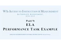 09 English Language Arts Performance Task Example