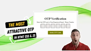 OTP Verification Form in HTML CSS JavaScript