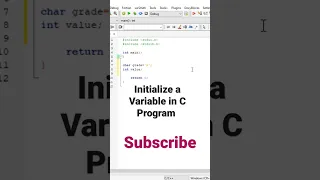 Initialize variables in C Program