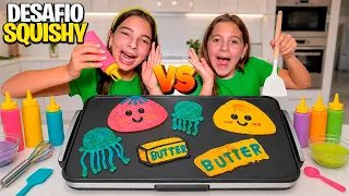 🥞🥟 QUEM FIZER A MELHOR ARTE NA PANQUECA DE DUMPLING VENCE!!! 😱🔥 | LAURINHA VS HELENA