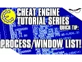 Cheat Engine 6 4 Tutorial Quick Tip Process List vs Window List How-To