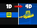 Recreating Geometry Dash from 1D to 4D in unity