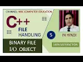 Binary Data File To Binary File File Handling In C In Hindi
