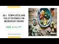 Editable Recipe Templates in Microsoft Word 3 FREE Templates Grocery List Meal Planner Recipe Card