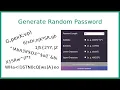 Generate Strong Random Password Using jQuery