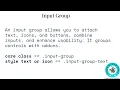 Bootstrap 5 - Range Input and Input groups Week 7