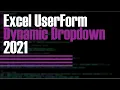 Excel UserForm - Dynamically Populate Dropdown Box