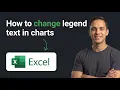 How to Change Legend Text in Excel Charts Step by Step