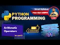 Python Operators Class 11 ICS Arithmetic Operators in Python with Examples Chapter 2 Part 2
