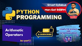 Python Operators Class 11 ICS Arithmetic Operators in Python with Examples Chapter 2 Part 2