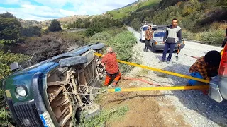 Accident involving a Brazilian couple on the Carretera Austral