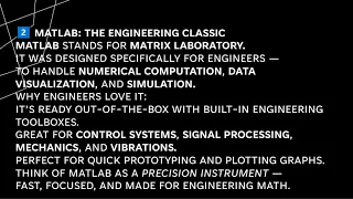 Why Engineers Use MATLAB and Python