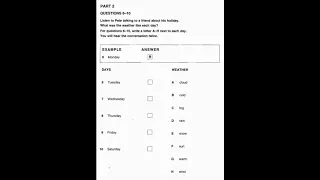 Listening A2 KET 2 Test 2 Part 2 