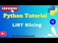 Python - LIST and List Slicing List Positive Negative Index Python complete course in Tamil