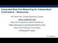 New Hire Reporting for Independent Contractors