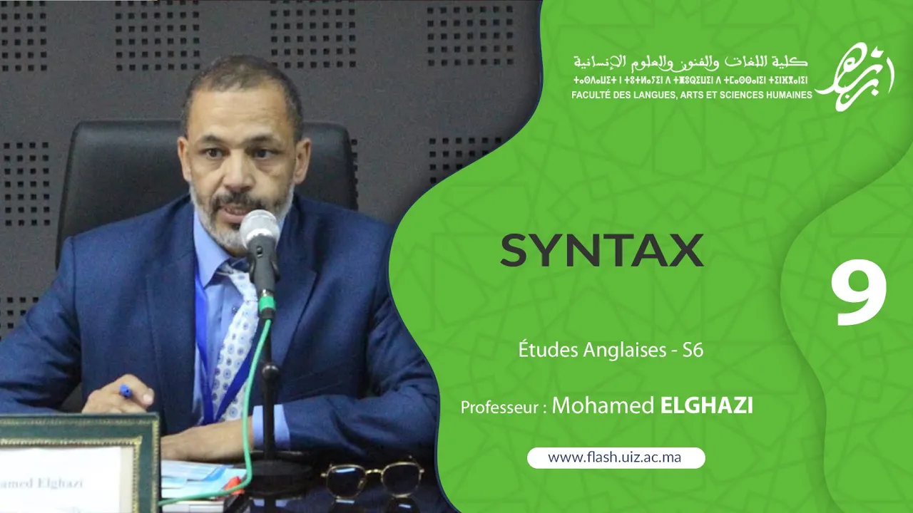 Prof Elghazi, Syntax EP9, Syntactic Categories: Phrase Structure Constituents