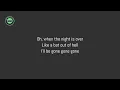 Meat Loaf - Bat Out of Hell (Lyrics)
