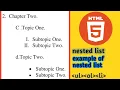 HTML Nested Lists Explained Easy Examples for Beginners coding - journey033
